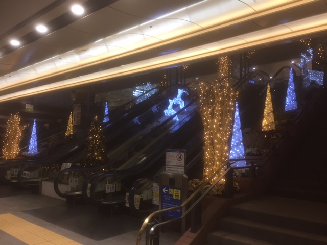 横浜ﾎﾟﾙﾀエスカレーターX’mas装飾